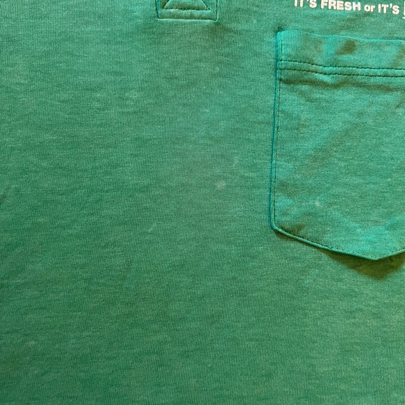 Vintage Rare 7-Eleven 7-11 Employee Polo 1980s Collared Coffee Shirt Green XL - Picture 8 of 9